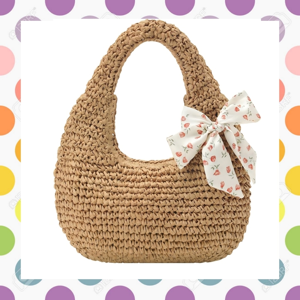 Straw Shoulder / Hand Bag Ladies Purse - Perfect for Easter or Beach - NEW